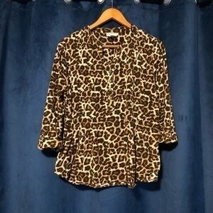 Rebecca Malone Leopard Blouse